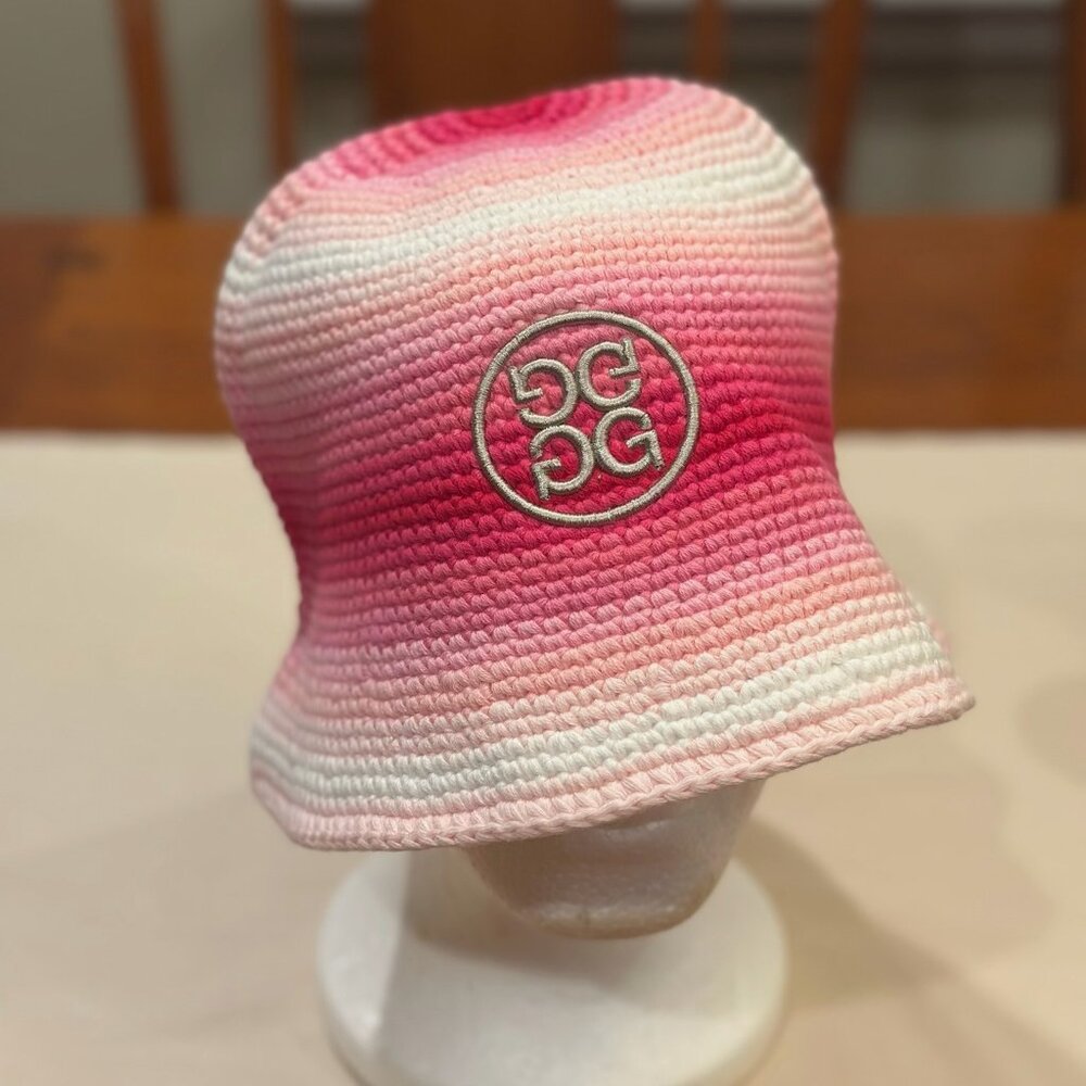 G/FORE Ombre Crochet Bucket Hat – Multicolor (Pink/White) - NWT